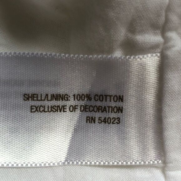 Old Navy White 100% Cotton Dress Sleeveless V neck elastic at waist Small - Picture 6 of 9